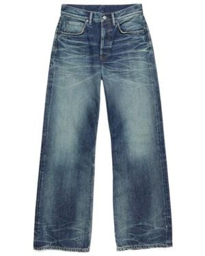 Acne Studios Logo Patch Straight Leg Jeans - Blue