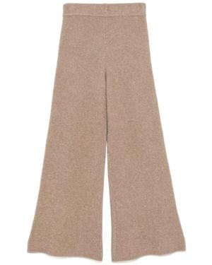 Lisa Yang Flared Casual Trousers - Natural