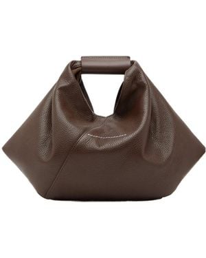 MM6 by Maison Margiela Japanese Draped Mini Bag - Brown