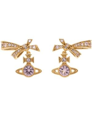 Vivienne Westwood Bow Earrings - White