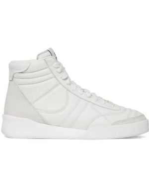 Courreges Padded Leather Trainers - Natural