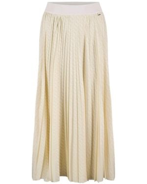 Herno Elastic Waist Midi Skirt - Natural