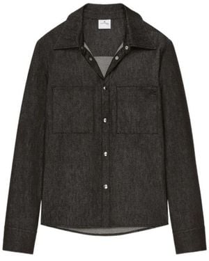 Courreges Button-Up Utility Overshirt - Black