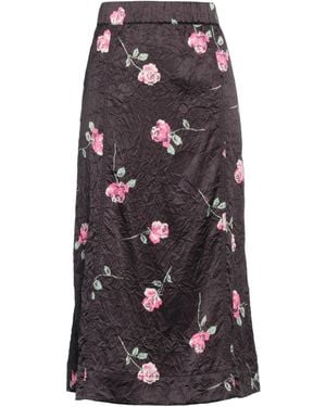 Ganni Stylish Flared Midi Skirt - Purple