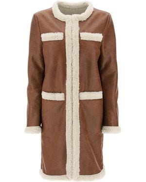 DSquared² Straight Hem Long-Sleeved Coat - Brown
