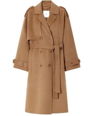 Anine Bing Rickie Wool And Cashmere-Blend Trench Coat - Brown