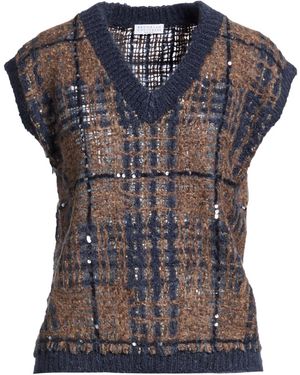 Brunello Cucinelli Sleeveless Sweaters - Blue