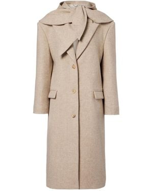 Magda Butrym Long-Sleeved Coat - Natural