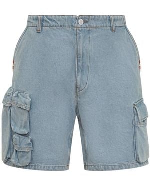 AMISH Bermuda Cargo Shorts - Blue