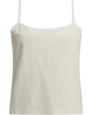 KHAITE Cami Textured Jersey Tank Top - White