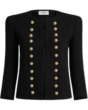 Balmain Long-Sleeve Casual Jacket - Black