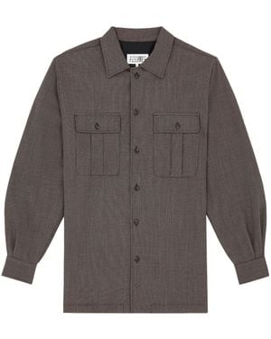 MM6 by Maison Margiela Tweed Shirt Dress - Grey