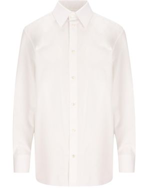 Saint Laurent Button-Up Long-Sleeved Shirt - White