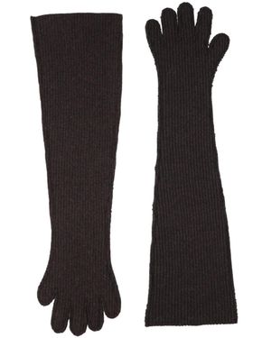 Marni Ribbed-Knit Gloves - Black