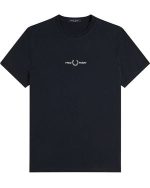 Fred Perry Cotton Shortsleeve Tshirt - Black