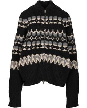 Barena Zipped Cardigan - Black