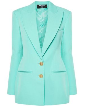 Balmain Double-Breasted Buttoned Jacket - Green