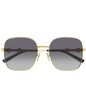 Gucci Eyewear Square Frame Sunglasses - Metallic