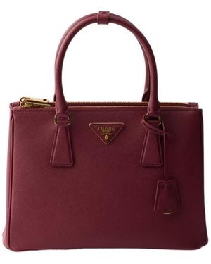Prada Galleria Medium Saffiano Leather Bag - Red