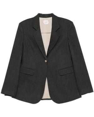 Alysi Single-Breasted Casual Jacket - Black