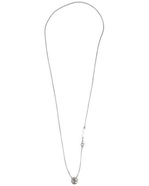 Rick Owens Temple Mini Orb Embellished Necklace - White