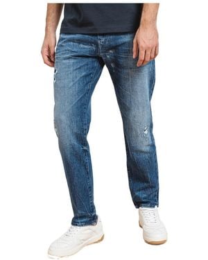 BOSS Boss Distressed Straight-Leg Jeans - Blue