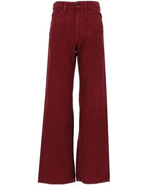 AMISH Linda Wide-Leg Corduroy Trousers - Red
