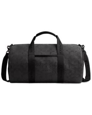 COACH Signature Jacquard Theo Duffle Bag - Black