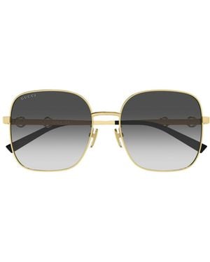 Gucci Eyewear Square Frame Sunglasses - Metallic