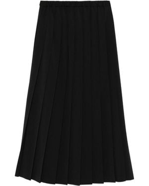 Junya Watanabe Pleated Midi Skirt - Black