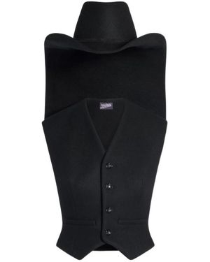 Jean Paul Gaultier Hooded Vest - Black