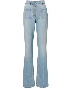 Valentino High-Rise Straight Jeans - Blue