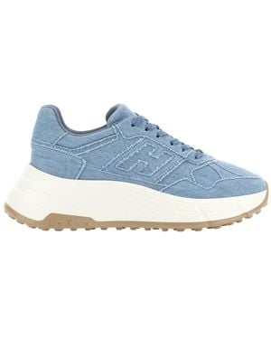 Hogan Logo Embossed Chunky Trainers - Blue