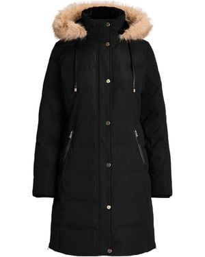 Ralph Lauren Hooded Midlength Down Coat - Black
