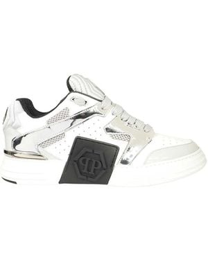 Philipp Plein Tie Professional Sports Shoes - White