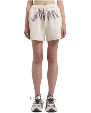 Palm Angels Big Waist Logo Sweatshorts - White