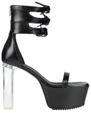 Rick Owens Simple Leather Sandals - Black