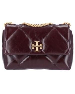 Tory Burch Small Kira Diamond Quilt Distressed Shoulder Bag - Purple