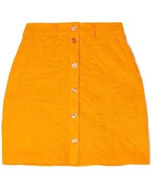 Nanushka Lycka Jacquard Mini Skirt - Orange