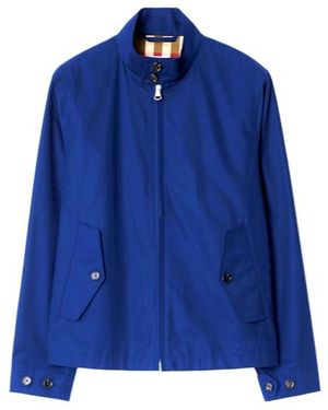 Burberry Plaid Lined Jacket - Blue