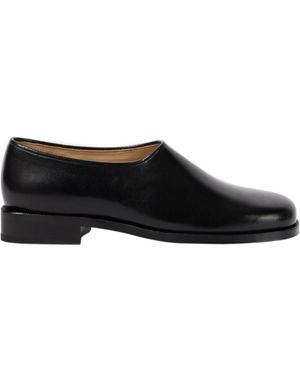 Lemaire Anatomic Leather Slip-On Loafers - Black