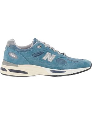 New Balance 991V2 Lace-Up Trainers - Blue