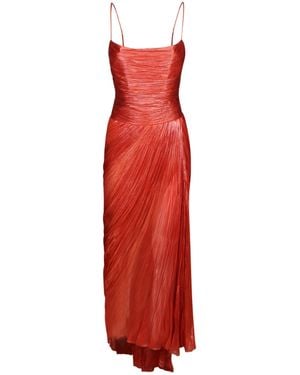 Maria Lucia Hohan Ruched Cutout Gown - Red