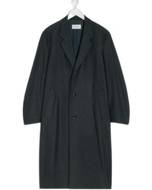 Lemaire Single-Breasted Long-Sleeved Coat - Blue