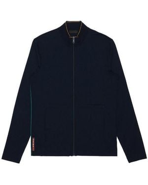 Prada Zippered Long-Sleeved Casual Jacket - Blue