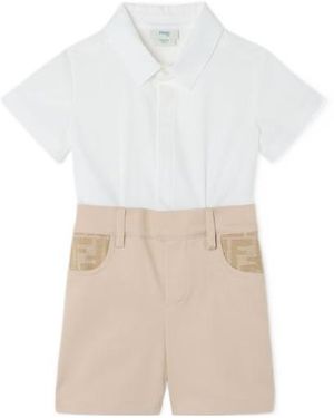 Fendi Button-Fastening Shorts Set (Set Of Two) - White