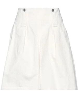 Isabel Marant Solid Fashion Denim Shorts - White