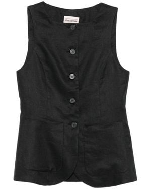 Semicouture Sleeveless Vest - Black