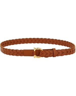 Ferragamo Gancini Fixed Belt - Brown