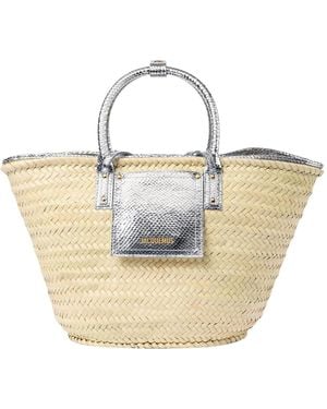 Jacquemus Le Panier Soli Woven Bucket Bag - Metallic